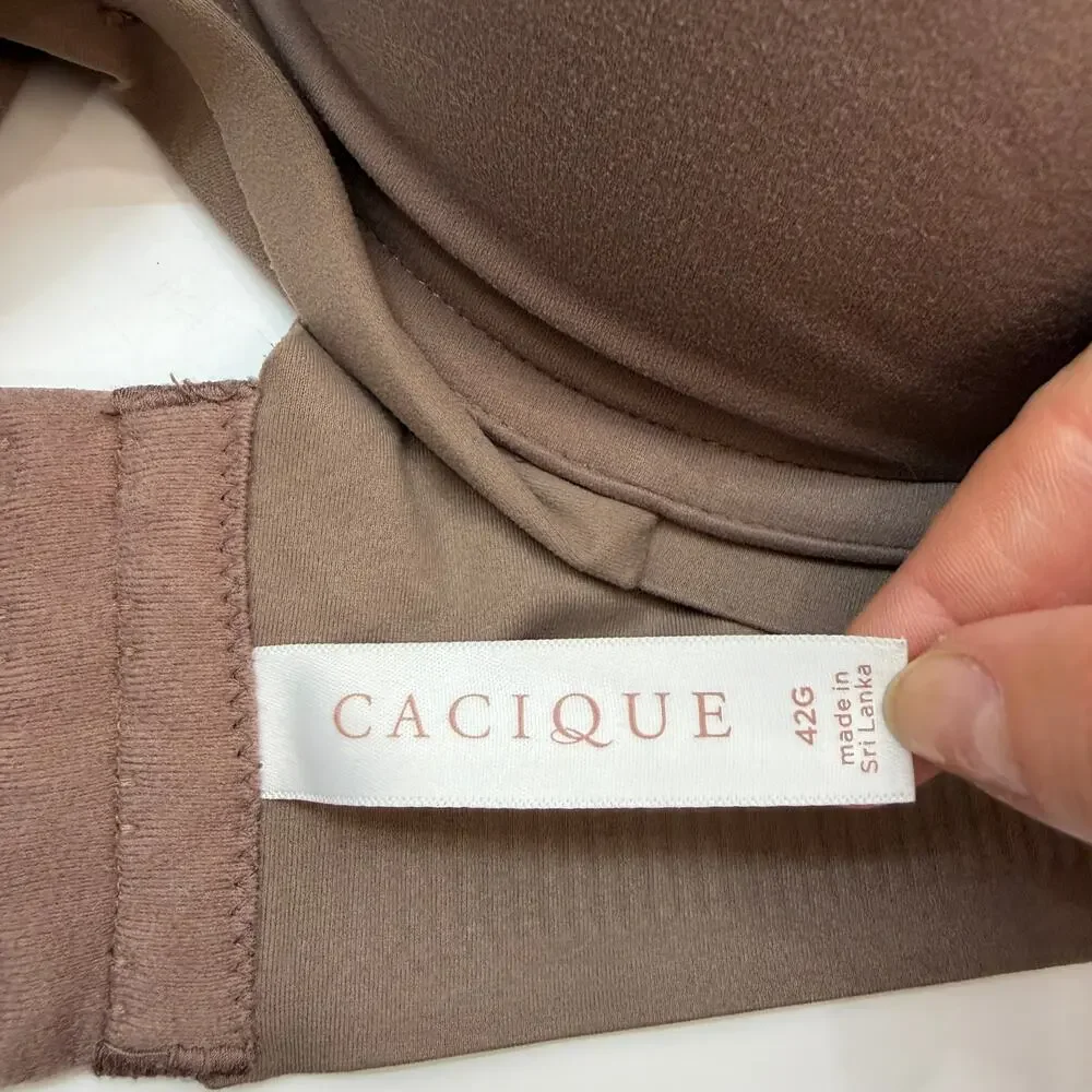 Cacique Brown T-Shirt Bra Plus Size 42G